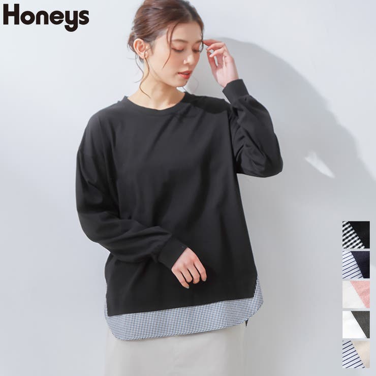 トップス Ｔシャツ ロンＴ[品番：HNSW0005100]｜Honeys（ハニーズ）のレディースファッション通販｜SHOPLIST（ショップリスト）