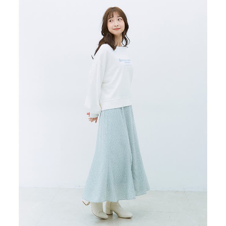 on スウェット ホワイト レディースS スウェット 長袖 トレーナー[品番：HNSW0008481]｜Honeys