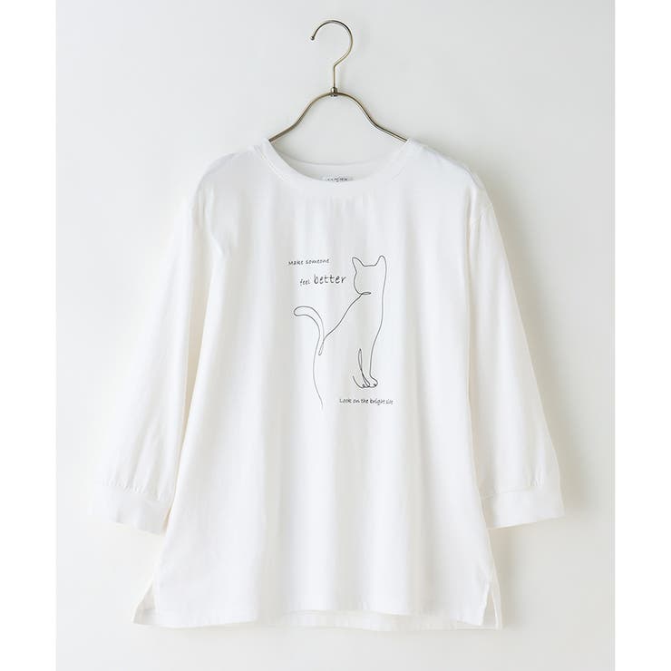 オフ／ネコ】トップス ロンT Tシャツ[品番：HNSW0006894]｜Honeys