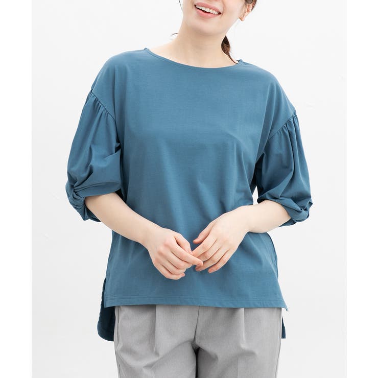 ブルー | 【ハニーズ】トップス カットソー ボリューム袖トップス | Honeys