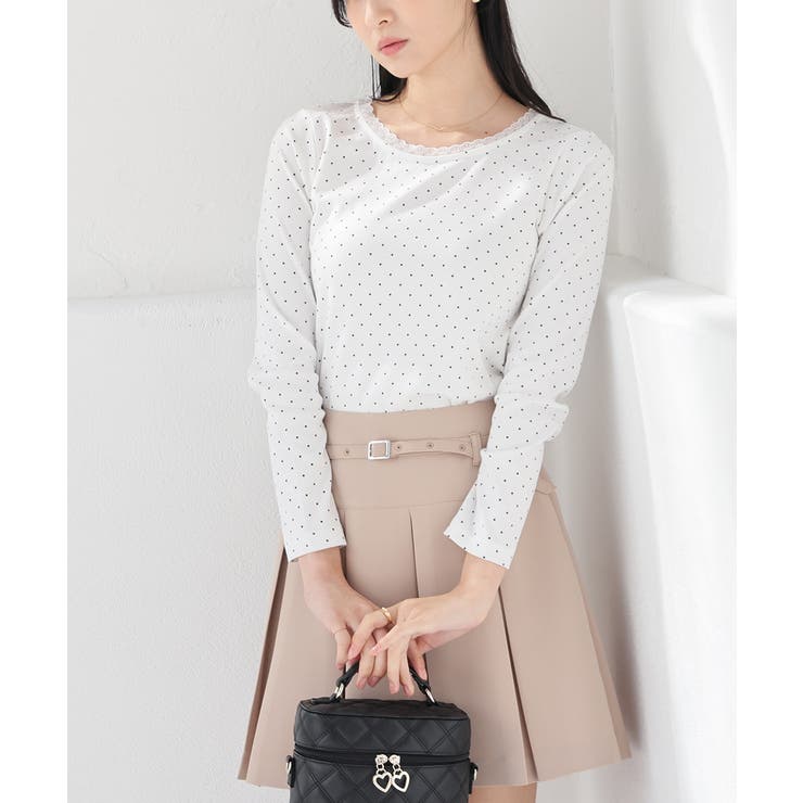 オフ水玉 | トップス カットソー 長袖 | Honeys