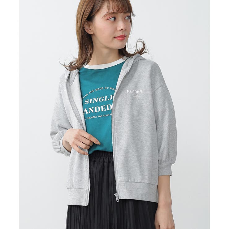 トップス ジップパーカー  7分袖[品番：HNSW0005456]｜Honeys（ハニーズ）のレディースファッション通販｜SHOPLIST（ショップリスト）