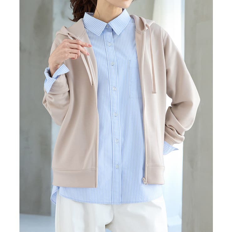 ベージュ | トップス パーカー ジップパーカー | Honeys