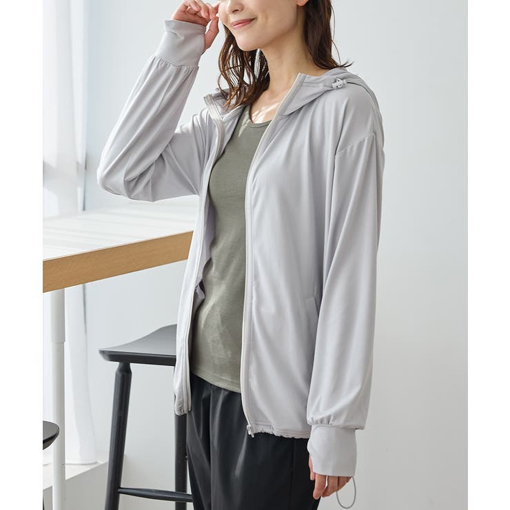 ライトグレー | トップス ラッシュガード パーカー | Honeys