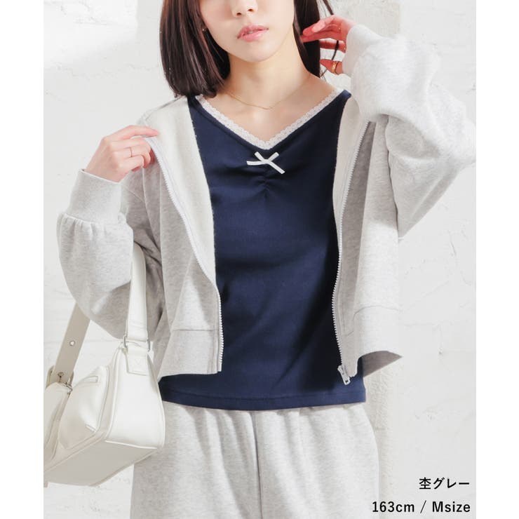 トップス パーカー ジップパーカー | Honeys | 詳細画像10 