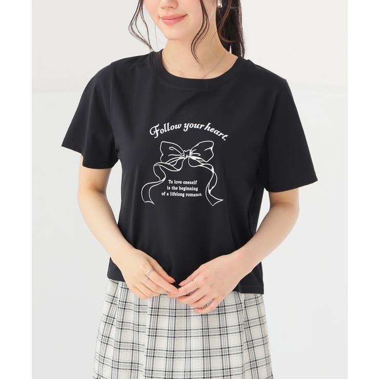 ブラック | トップス Tシャツ 半袖Tシャツ | Honeys