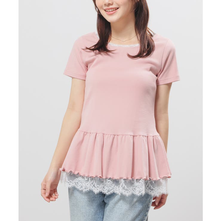 ピンク | トップス カットソー 半袖 | Honeys