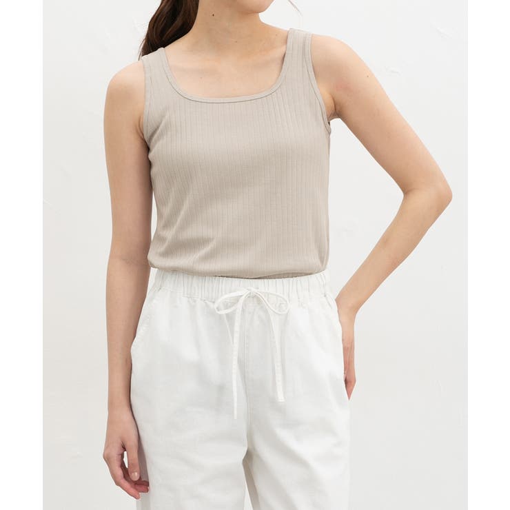 グレージュ | トップス タンクトップ UVカット | Honeys