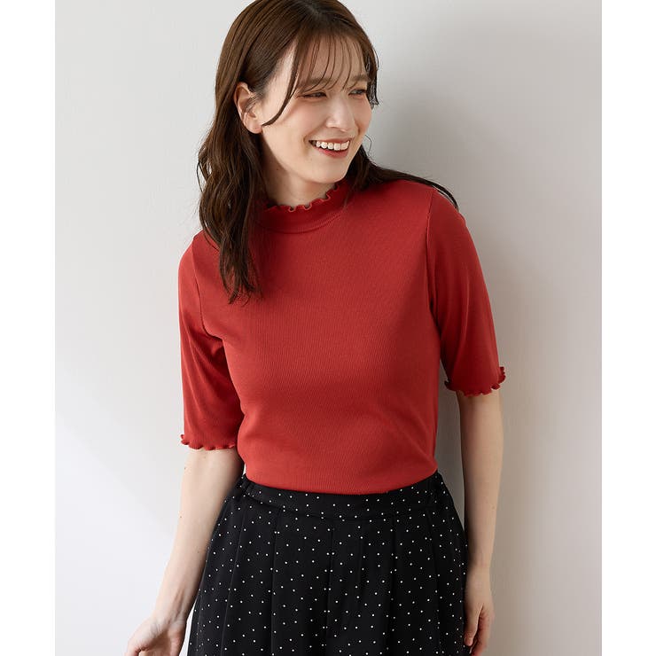 レッド | トップス カットソー 接触冷感 | Honeys