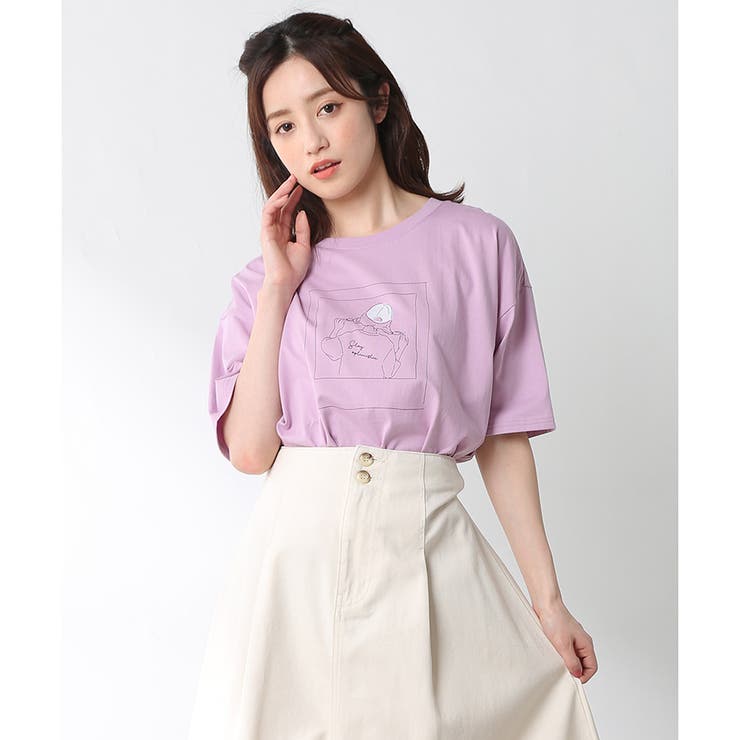 トップス Tシャツ イラスト プリント 品番 Hnsw Honeys ハニーズ のレディースファッション通販 Shoplist ショップリスト