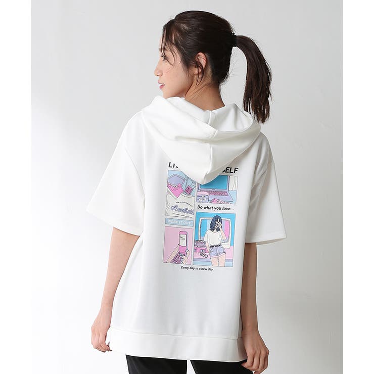 ハニーズ イラストプリントパーカー 品番 Hnsw Honeys ハニーズ のレディースファッション通販 Shoplist ショップリスト