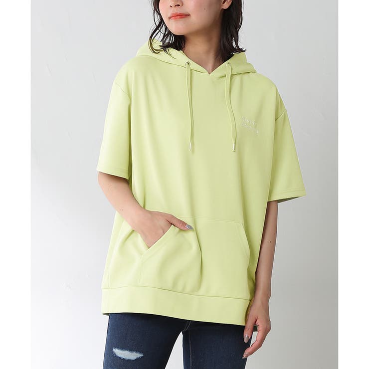 トップス パーカー 半袖 品番 Hnsw Honeys ハニーズ のレディースファッション通販 Shoplist ショップリスト