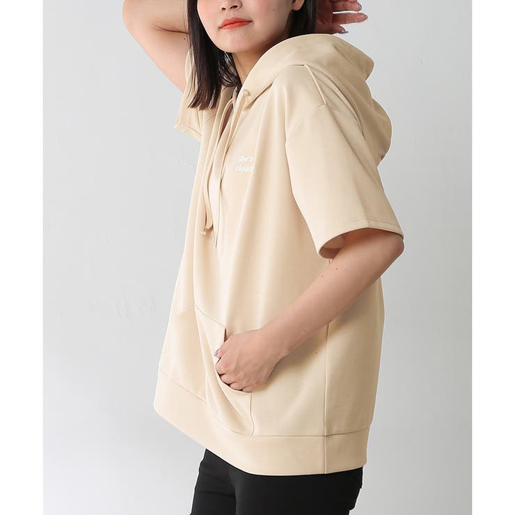 トップス パーカー 半袖 品番 Hnsw Honeys ハニーズ のレディースファッション通販 Shoplist ショップリスト