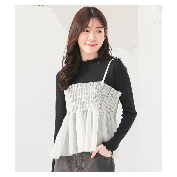 日本未入荷 UNIFREE★エスタバニードリーミーキャミトップス トップス キャミソール チュール[品番：HNSW0010322]｜Honeys