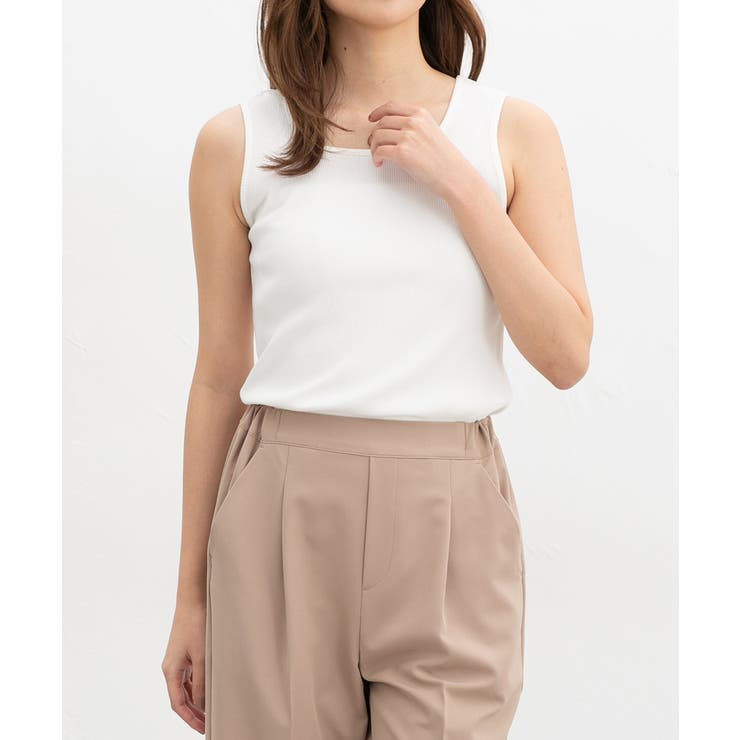 アイボリー | トップス タンクトップ UVカット | Honeys