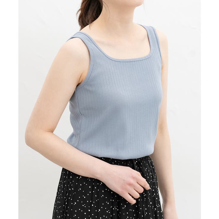 スモーキーブルー | トップス タンクトップ UVカット | Honeys