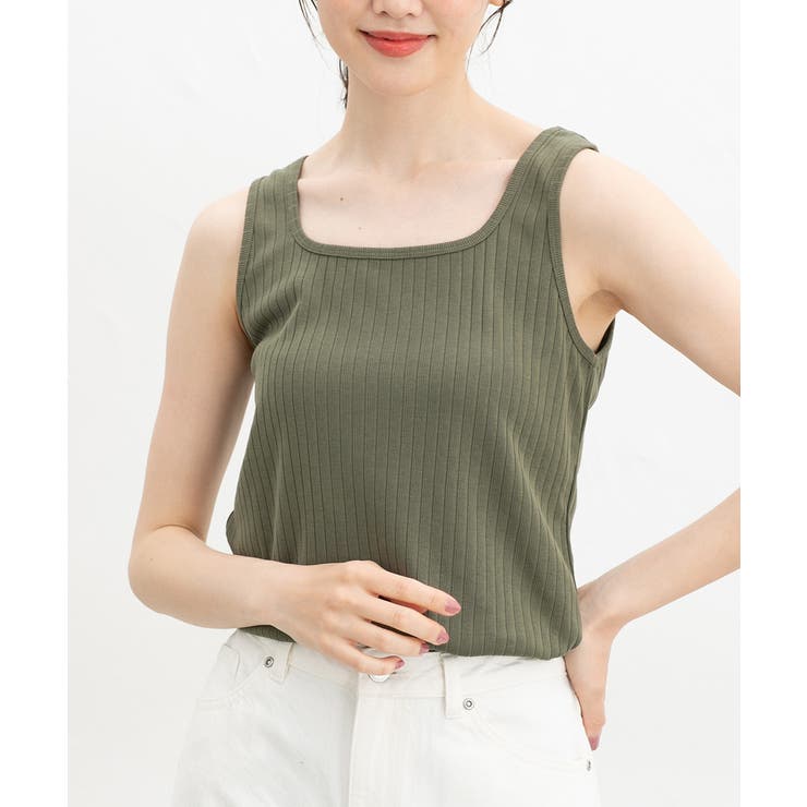 カーキ | トップス タンクトップ UVカット | Honeys