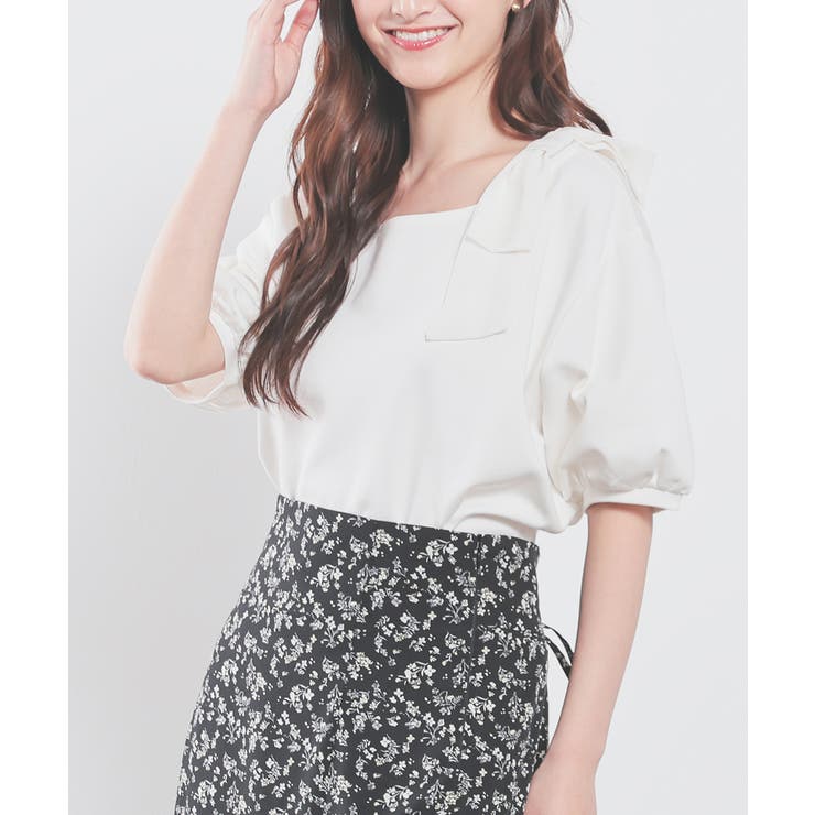 ホワイト | 【ハニーズ】トップス カットソー 半袖 | Honeys