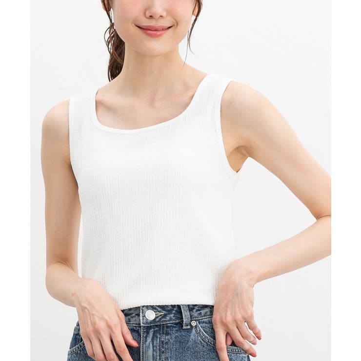 オフ | 【ハニーズ】トップス タンクトップ ジャカード | Honeys