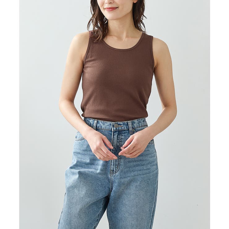 ブラウン | トップス タンクトップ UVカット | Honeys