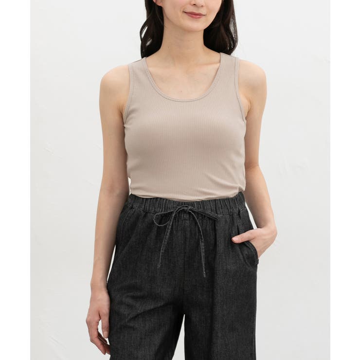 ベージュ | トップス タンクトップ UVカット | Honeys