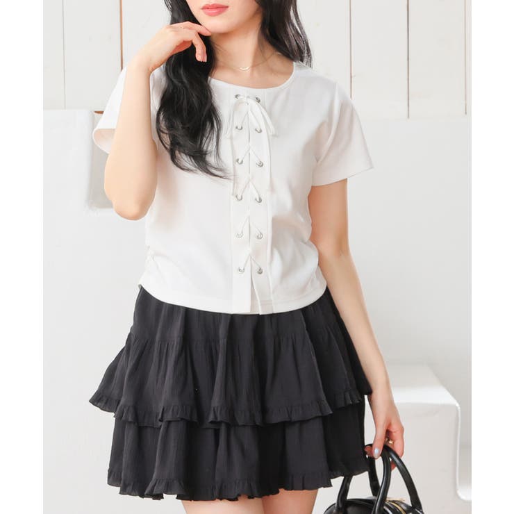 ホワイト | トップス カットソー 半袖 | Honeys