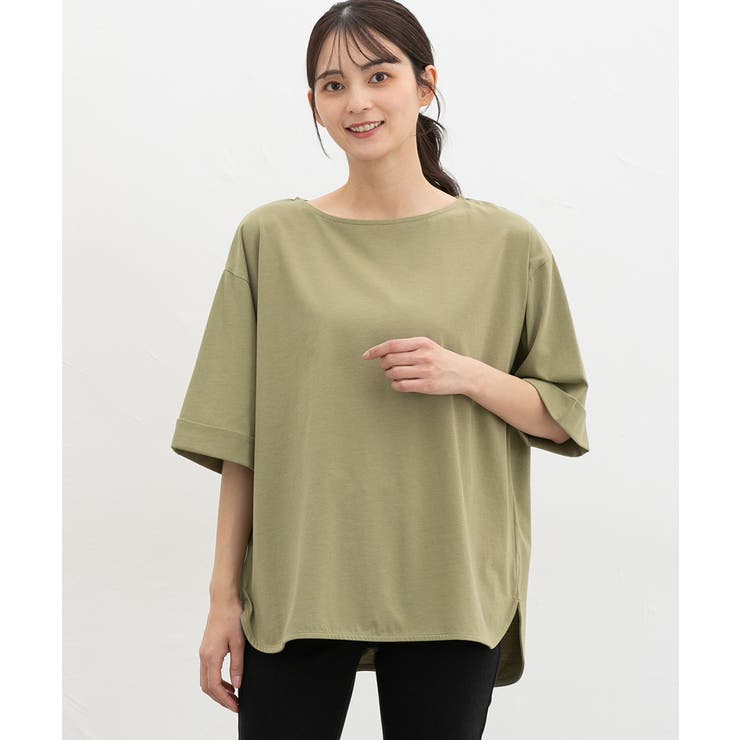 カーキ | トップス Tシャツ ５分袖Tシャツ | Honeys