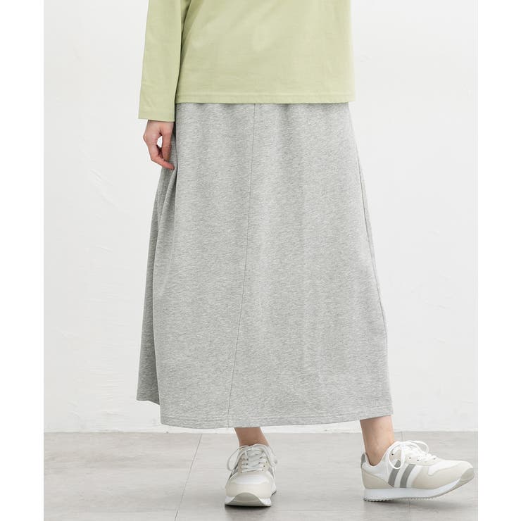 杢グレー | ボトムス スカート ロングスカート | Honeys