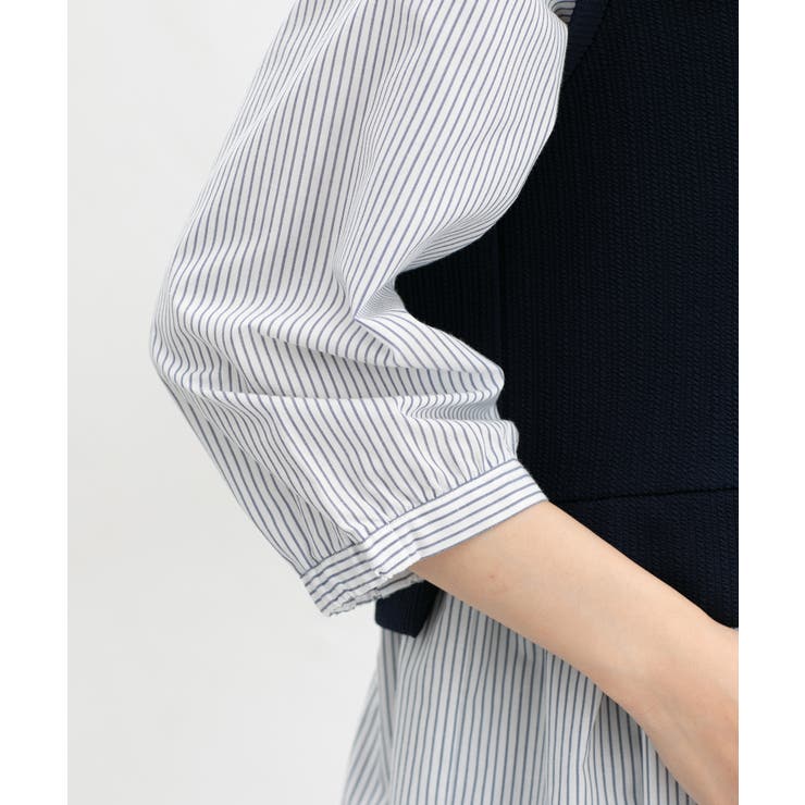 ワンピース ロング丈 レイヤード風ワンピース | Honeys | 詳細画像11 