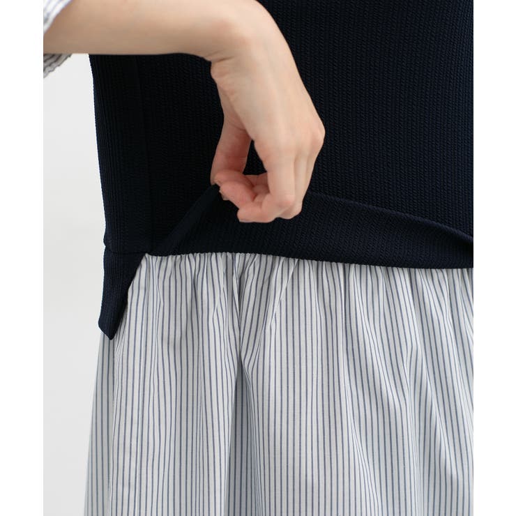 ワンピース ロング丈 レイヤード風ワンピース | Honeys | 詳細画像12 