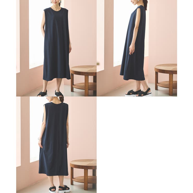 ワンピース ノースリーブ ロング丈[品番：HNSW0010994]｜Honeys