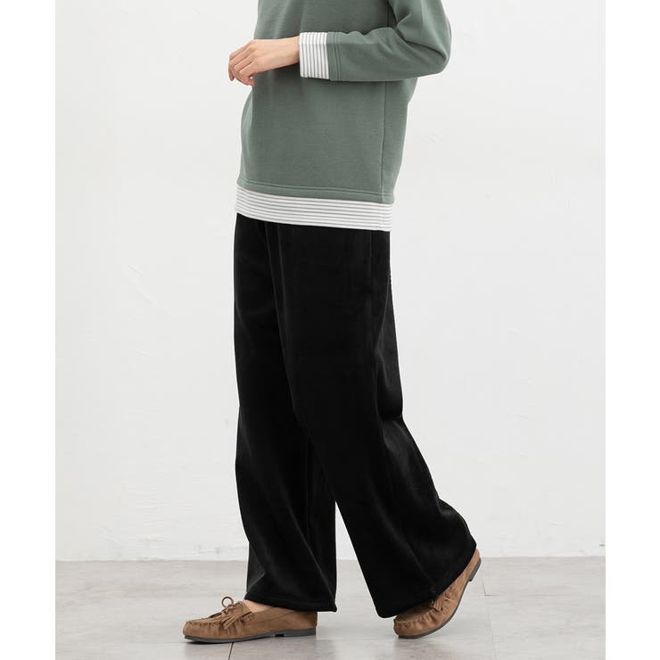 ブラック | ボトムス パンツ ストレートパンツ | Honeys