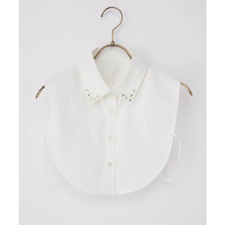 付け衿 パールビジュー レギュラーカラー | Honeys | 詳細画像11 