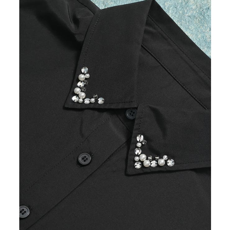 付け衿 パールビジュー レギュラーカラー | Honeys | 詳細画像16 