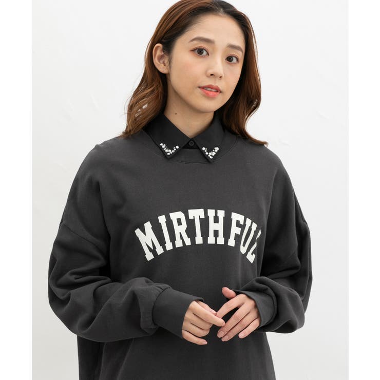 付け衿 パールビジュー レギュラーカラー | Honeys | 詳細画像8 