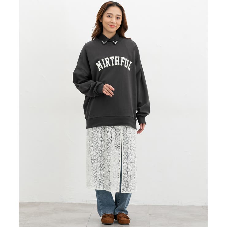 付け衿 パールビジュー レギュラーカラー | Honeys | 詳細画像9 