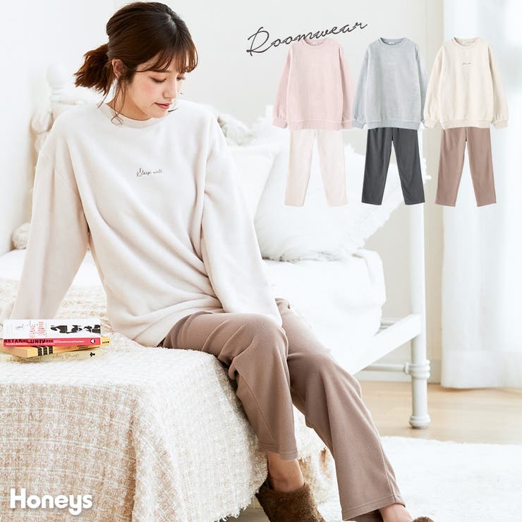 ルームウェア パジャマ フリース 品番 Hnsw Honeys ハニーズ のレディース ファッション通販 Shoplist ショップリスト