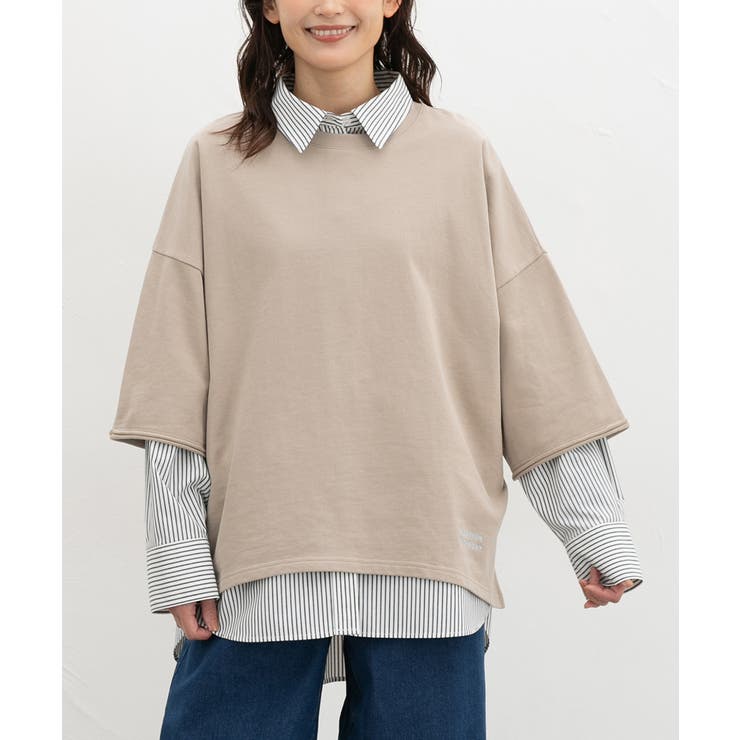 ライトベージュ | トップス スウェット ビッグスウェット | Honeys