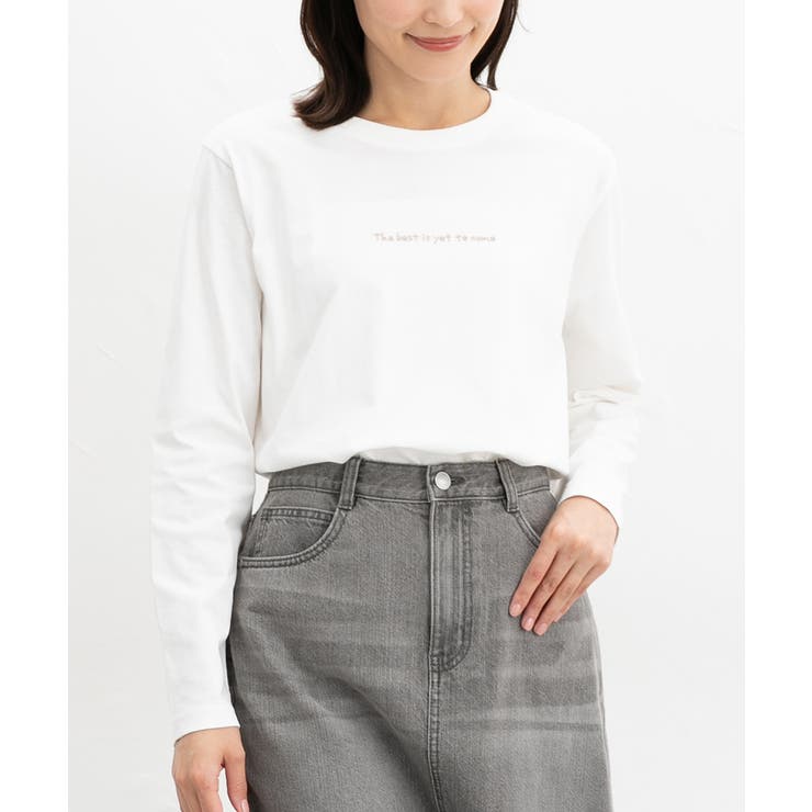 オフ×ベージュ | トップス カットソー 長袖 | Honeys