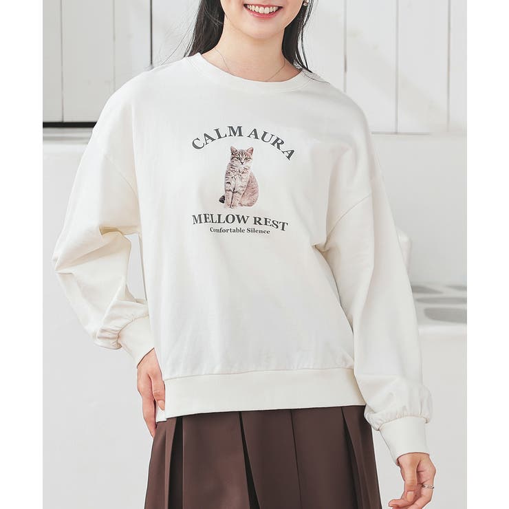 アイボリー | トップス スウェット 長袖 | Honeys