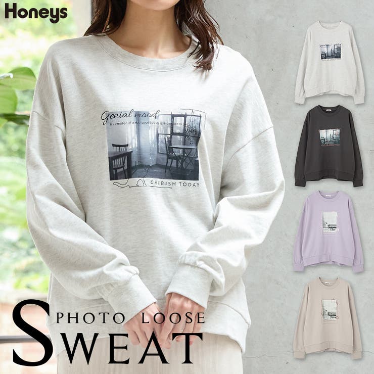 トップス スウェット 長袖 | Honeys | 詳細画像1 