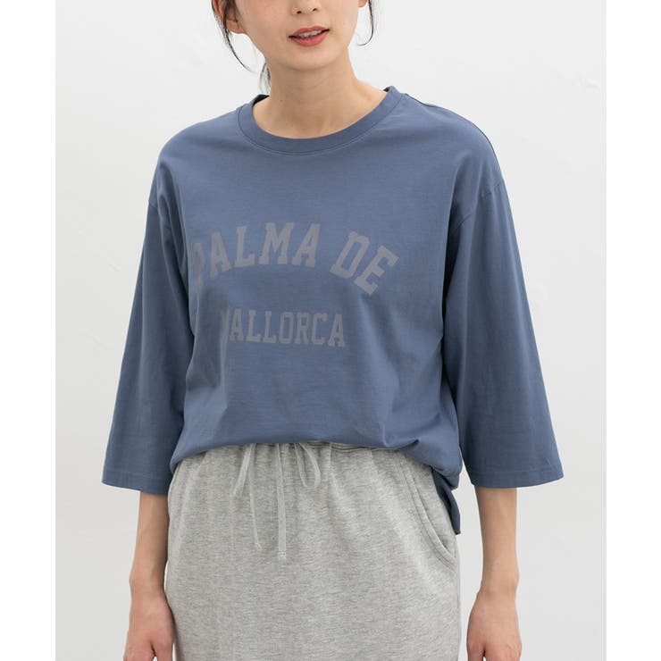 スモーキーブルー | トップス Tシャツ ７分袖Tシャツ | Honeys