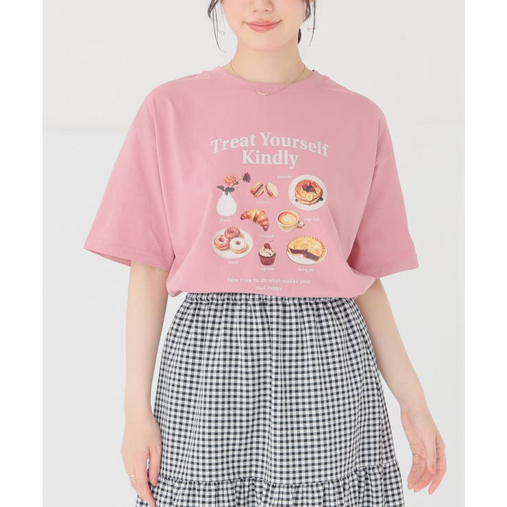 ピンク | トップス カットソー 半袖 | Honeys