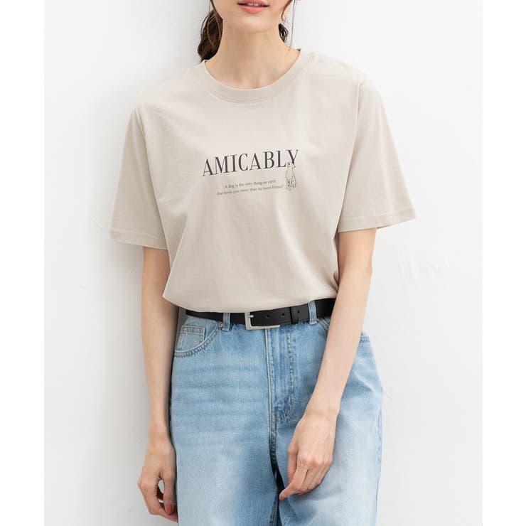 ライトベージュ | トップス Tシャツ 半袖Tシャツ | Honeys