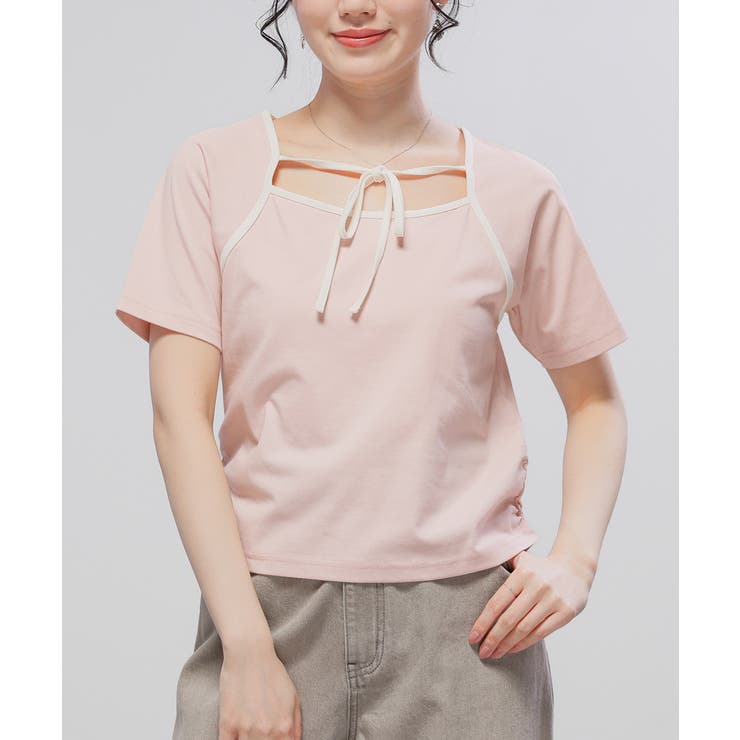 ピンク | トップス カットソー 半袖 | Honeys