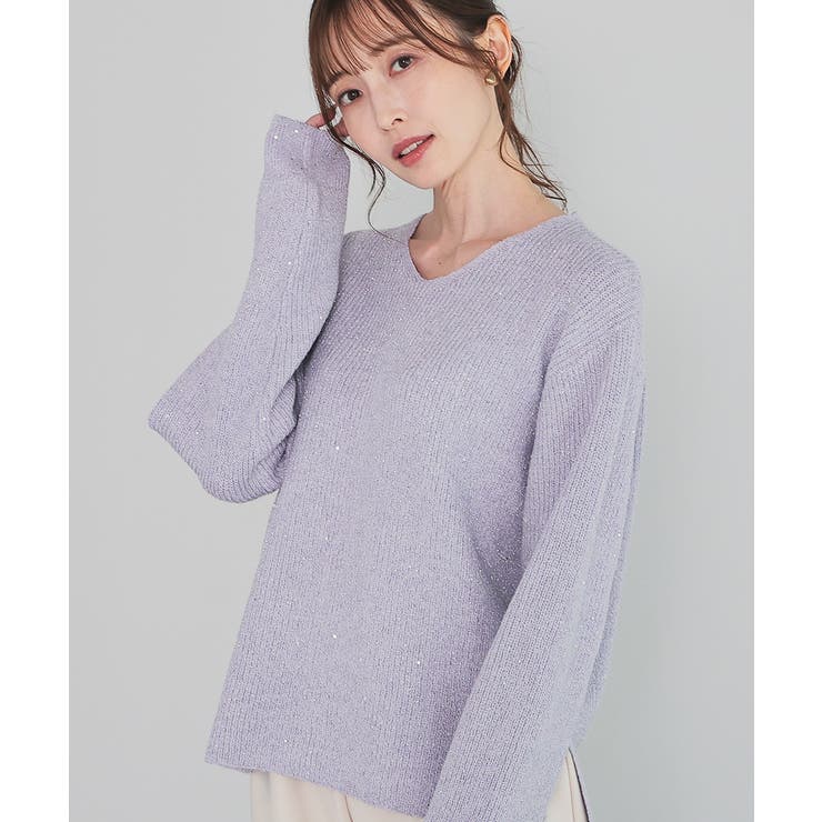 杢ラベンダー | トップス ニット セーター | Honeys