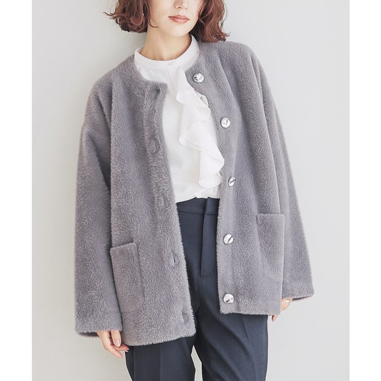 チャコール | アウター コート ハーフコート | Honeys