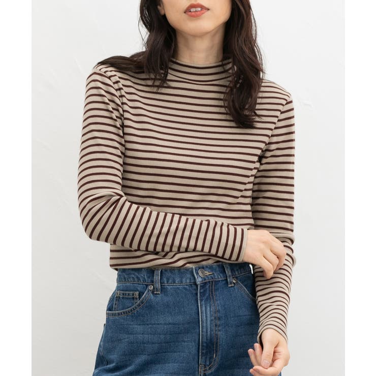 ベージュ×アカ | トップス Tシャツ ロンＴ | Honeys