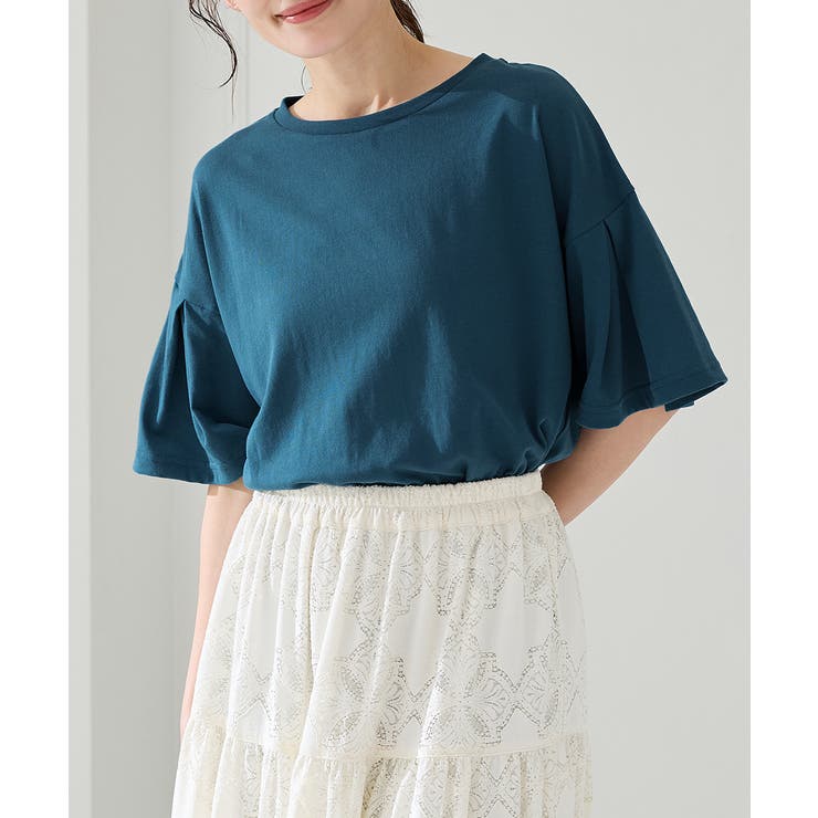 ブルー | トップス Tシャツ ５分袖Tシャツ | Honeys
