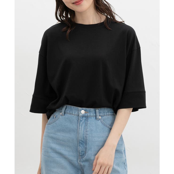 ブラック | トップス Tシャツ ５分袖Tシャツ | Honeys